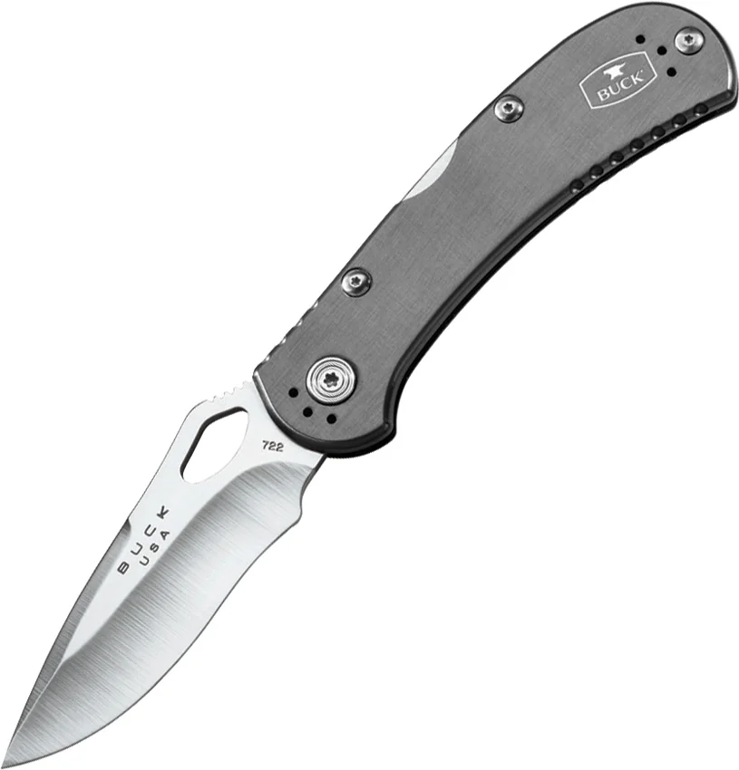 Buck SpitFire Lockback Knife Gray (3.25" Satin) 0722GYS1