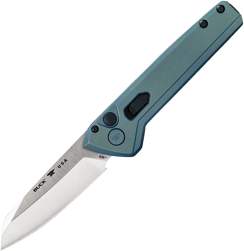 Buck 791 Range Elite Crossbar Lock Knife Gray Aluminum (3.4" Satin MagnaCut)