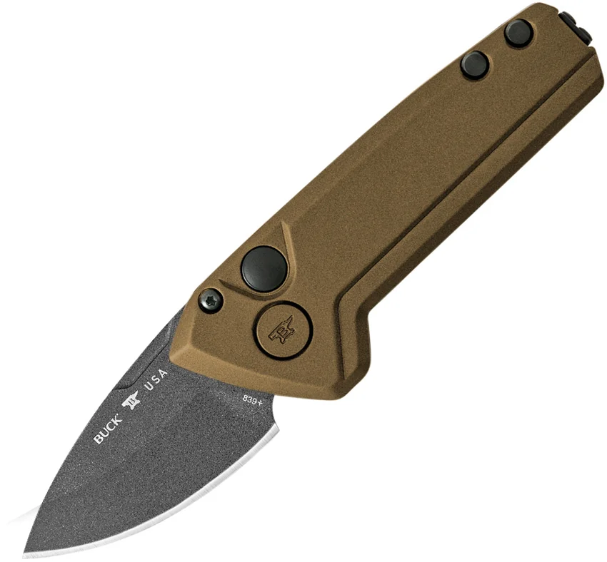 Buck Deploy Mini Automatic Knife Burnt Bronze (1.8" Gray) 0838BRS1