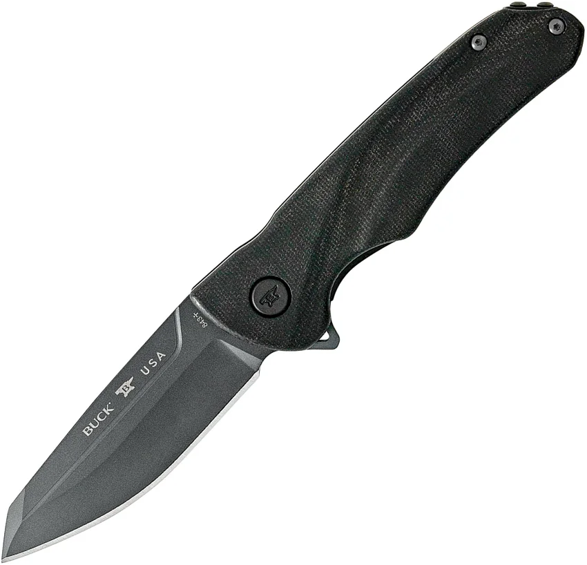 Buck Sprint OPS Liner Lock Knife Pro Black Canvas Micarta (3" Black) 0843BKS