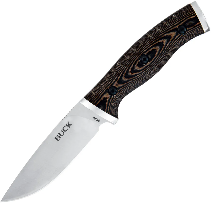 Buck Small Selkirk Fixed Blade Knife Micarta (3.875" Satin) 0853BRS