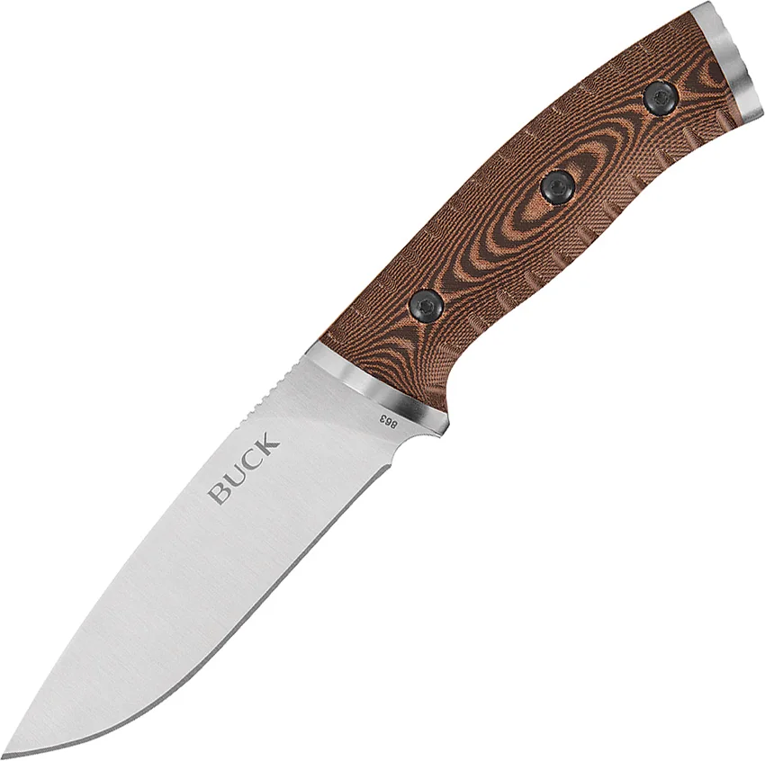 Buck Selkirk Fixed Blade Knife Micarta (4.625" Satin) 0863BRS