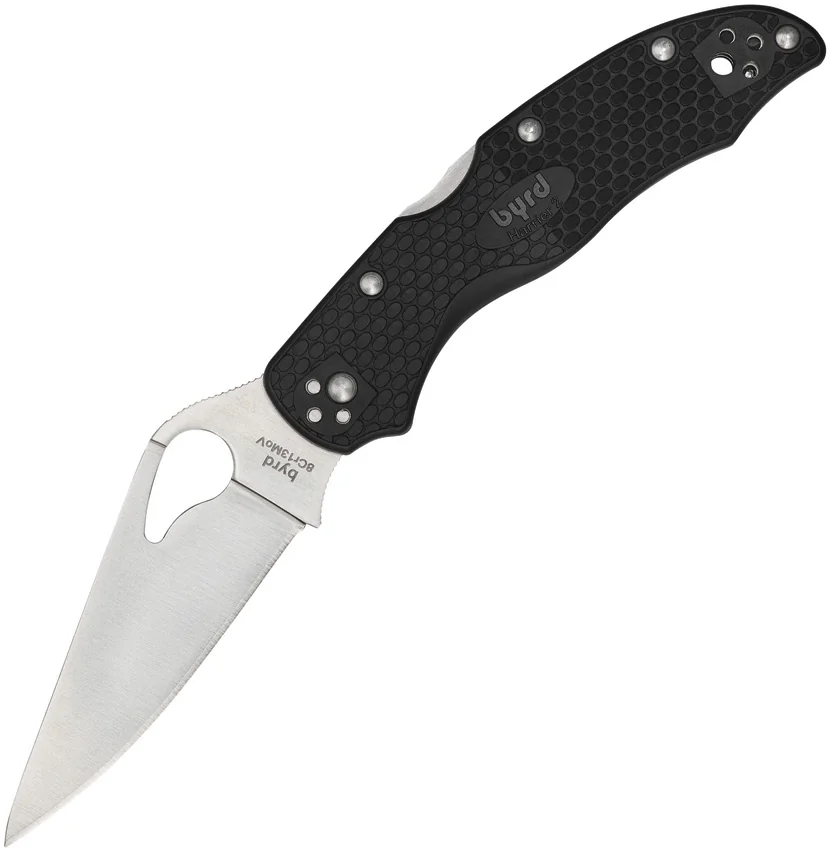 Byrd Harrier 2 Lightweight Lockback Knife Black FRN (3.36" Satin) BY01PBK2
