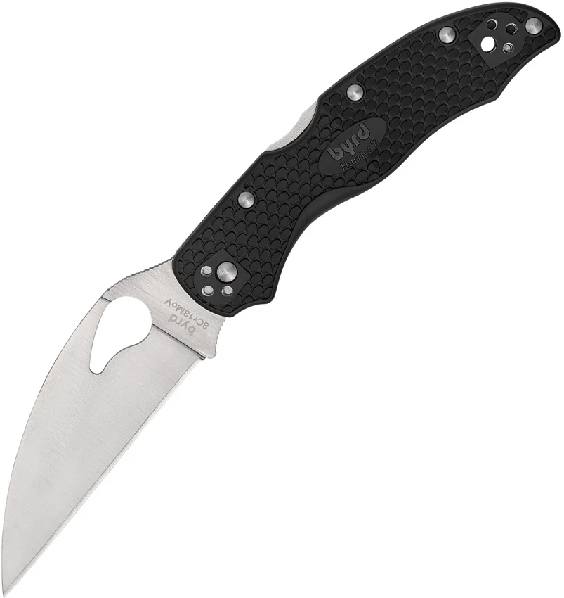 Byrd Harrier 2 Lockback Knife Wharncliffe Black FRN (3.4" Satin) BY01PBKWC2