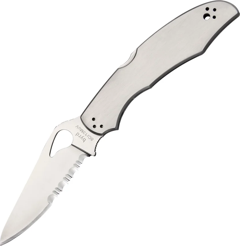 Byrd Cara Cara 2 Lockback Knife Stainless Steel (3.875" Satin Serr) BY03PS2