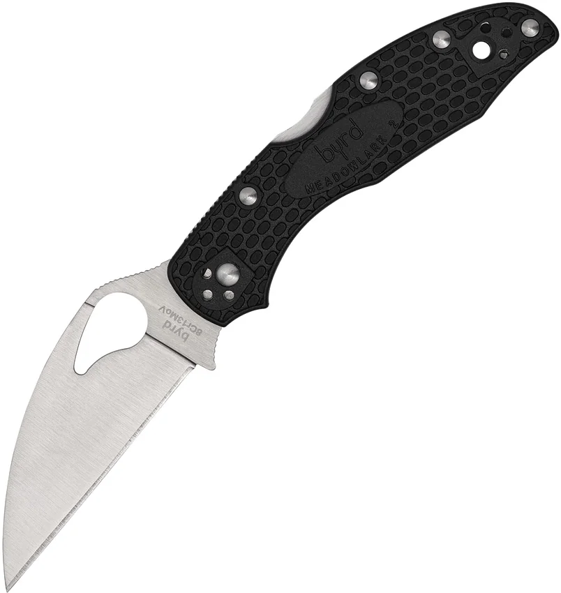 Byrd Meadowlark 2 Lockback Knife Wharncliffe Black (3" Satin) BY04PBKWC2