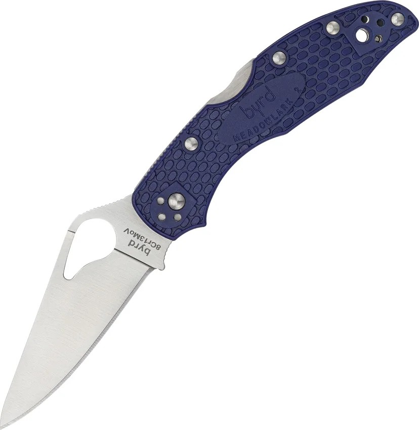 Byrd Meadowlark 2 Lockback Knife Blue FRN (2.84" Satin) BY04PBL2