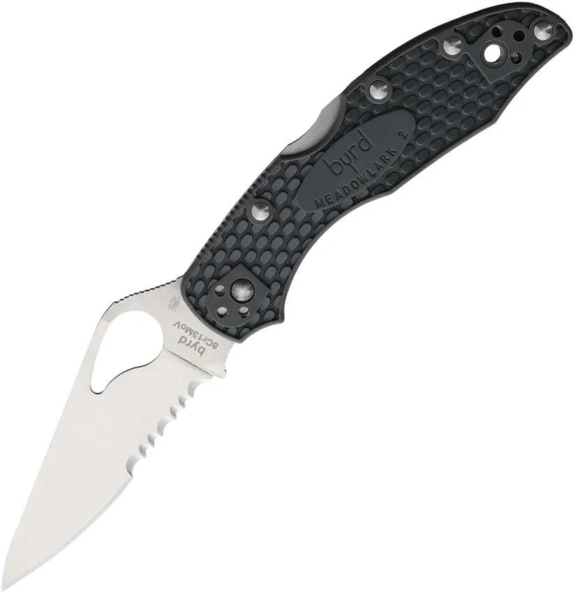 Byrd Meadowlark 2 Lockback Knife Gray FRN (2.84" Satin Ser) BY04PSGY2
