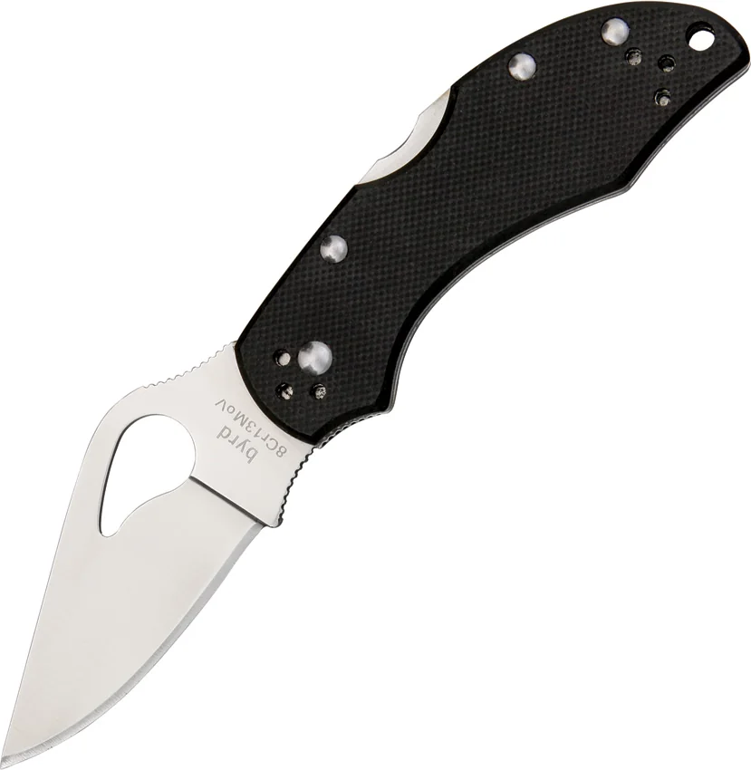 Byrd Knives Robin 2 Lockback Knife Black G-10 (2.375" Satin) BY10GP2