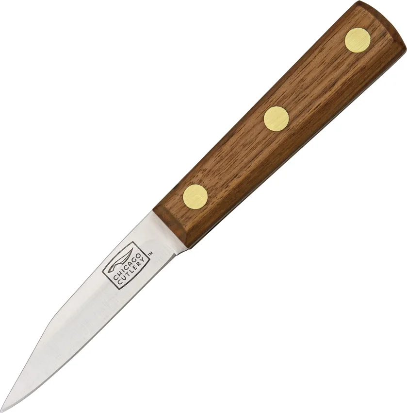 Chicago Cutlery Fixed Blade Paring Knife Walnut Wood (3.1" Satin)
