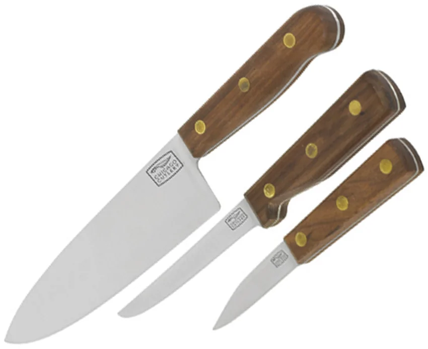 Chicago Cutlery Walnut Tradition 3-Piece Kitchen Knife Set