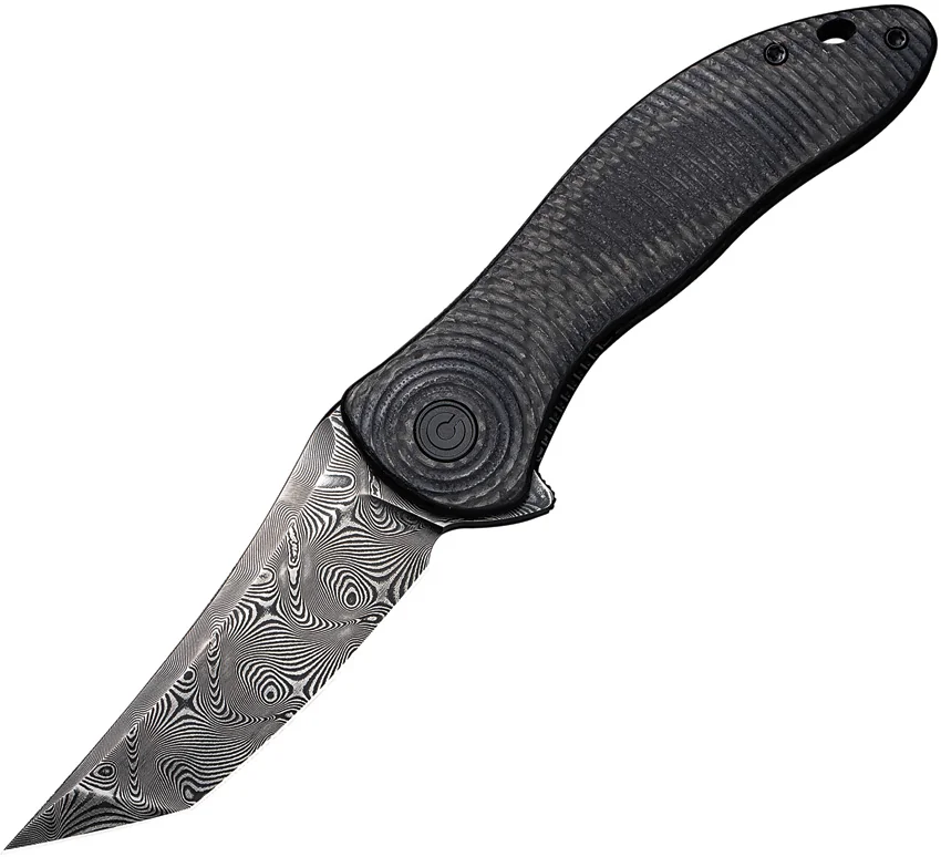 CIVIVI Synergy3 Tanto Liner Lock Knife Carbon Fiber (Damascus)