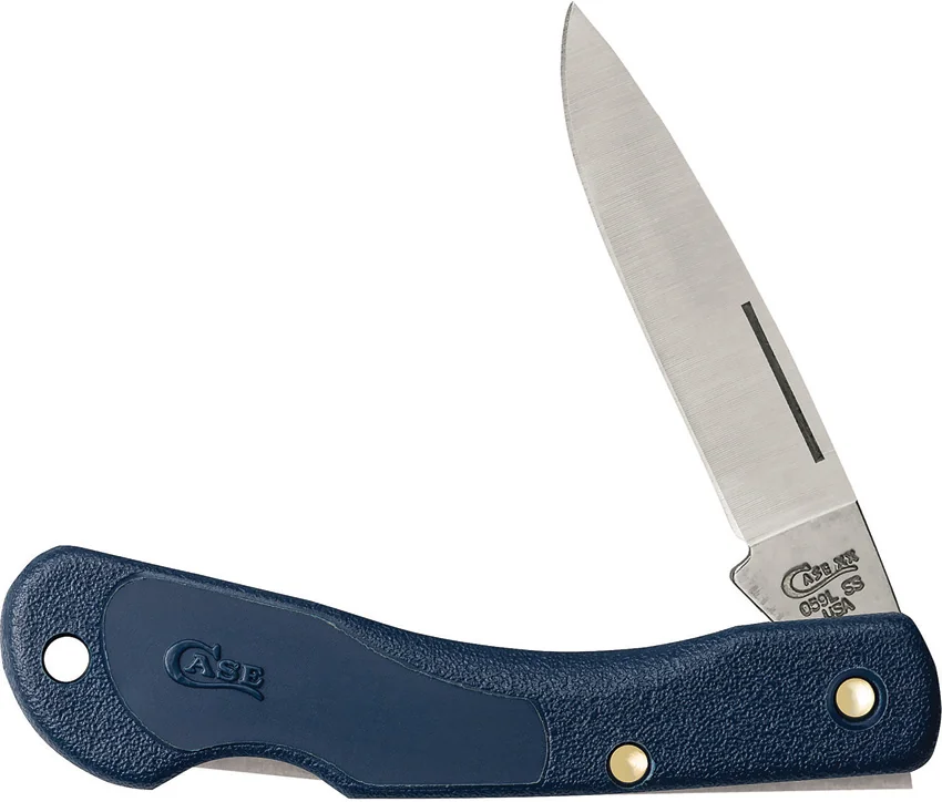 Case Cutlery Mini  Blackhorn Knife 3. 6"  Navy Blue Polymer (LT1059LSS) 02392