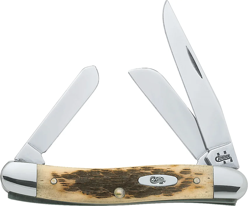 Case Medium Stockman Knife 3.5" Amber Bone (6318 CV) 039