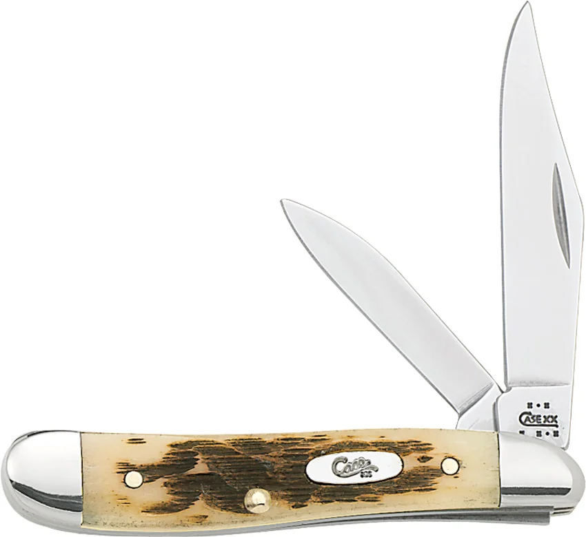 Case Peanut Knife 2.75" Amber Bone (6220 SS) 045