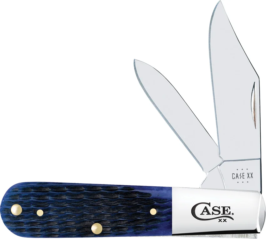 Case Knives Barlow Knife 3.4" Rogers Jig Navy Blue Bone (62009 1/2 SS) 06894