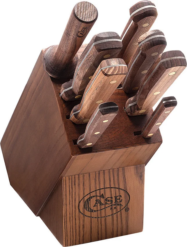 Case Kitchen Block Set Walnut Wood (9-Piece) 10249