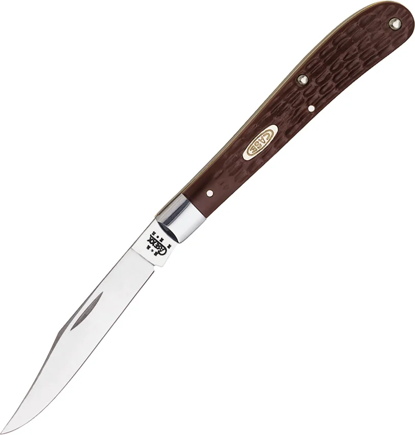 Case 135 Working Barehead Slimline Trapper Knife 4.125" Brown (61048 SS)