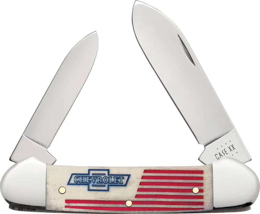 Case Cutlery Canoe Knife 3.6" Chevrolet Smooth Natural Bone (62131 SS) 33707
