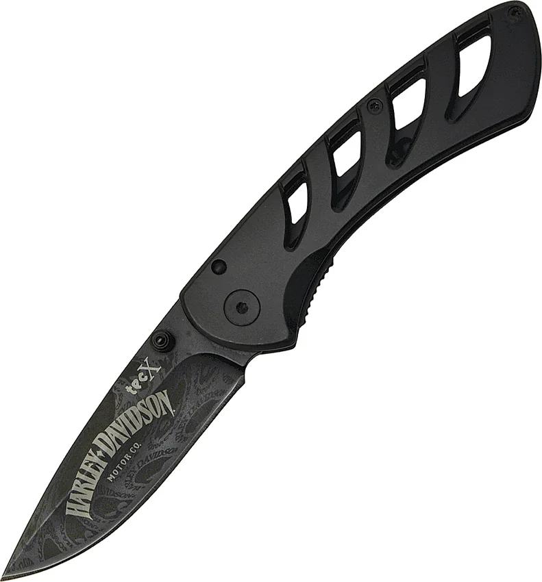 Tec-X Harley-Davidson Exo-Lock Framelock Knife Black (2.675 Black) 52092