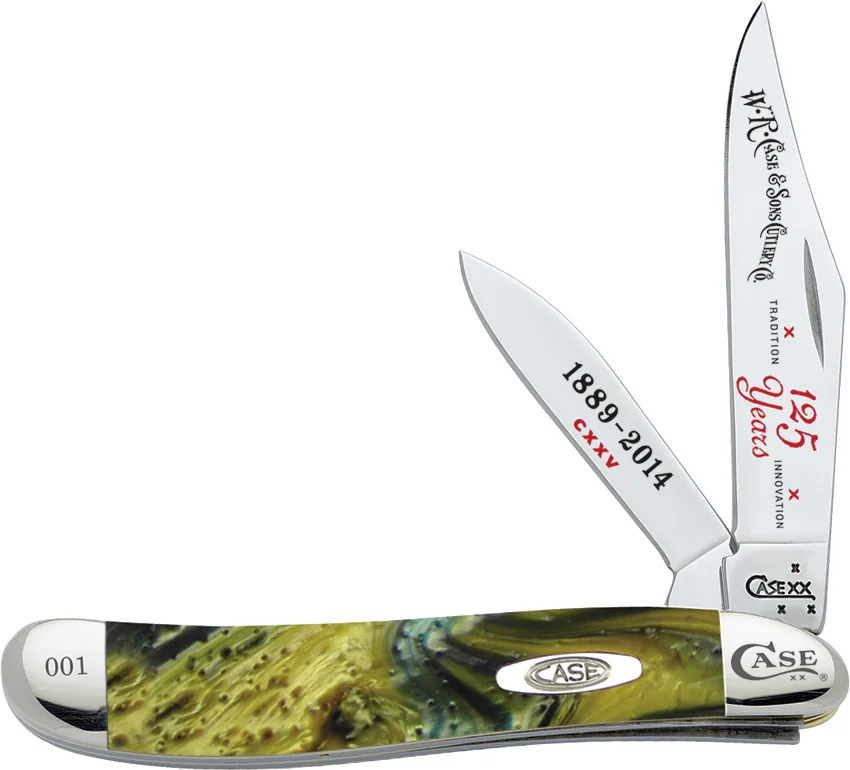 Case 125th Anniversary Peanut Knife 2.875" Mossy Willow Green Corelon 9220125MM
