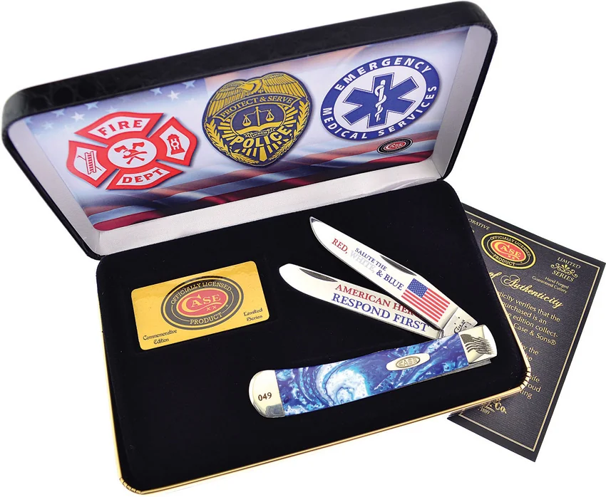 Case American Hero Trapper Pocket Knife 4.125" Blue Corelon (9254 SS)