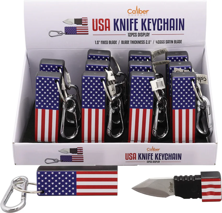 Caliber Gourmet USA Keychain Knife 12 Pack