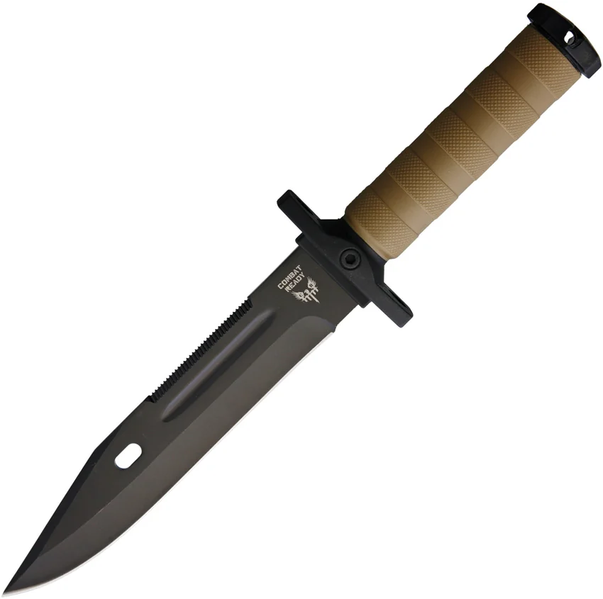 Combat Ready Fixed Blade Desert Tan Handle