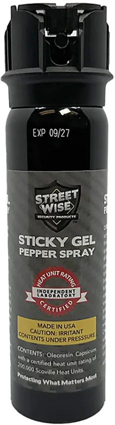 Streetwise Products Sticky Gel Pepper Spray 4oz