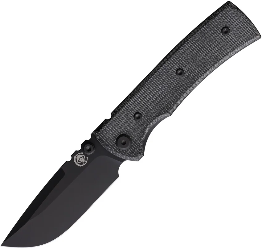 Chaves Redencion Street Blue Label Liner Lock Knife Black Micarta (3.25" Black)