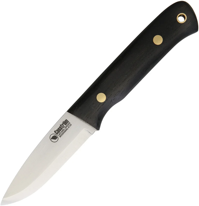 Casstrom Woodsman Fixed Blade Knife Bog Oak W/Steel Striker (3.4" Satin)
