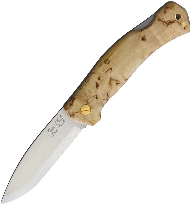 Casstrom Lars Fält Lockback Knife Curly Birch (3" Satin)