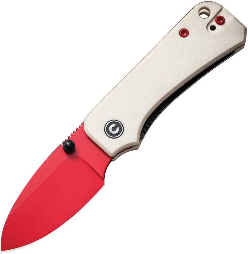 CIVIVI Baby Banter Liner Lock Knife Ivory G-10 (2.34" Red Nitro-V)