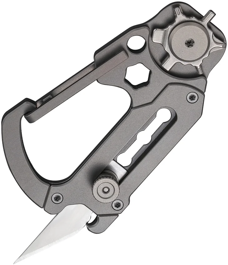 CIVIVI Polymorph Carabiner Multi-Tool Gray Titanium (2.8")