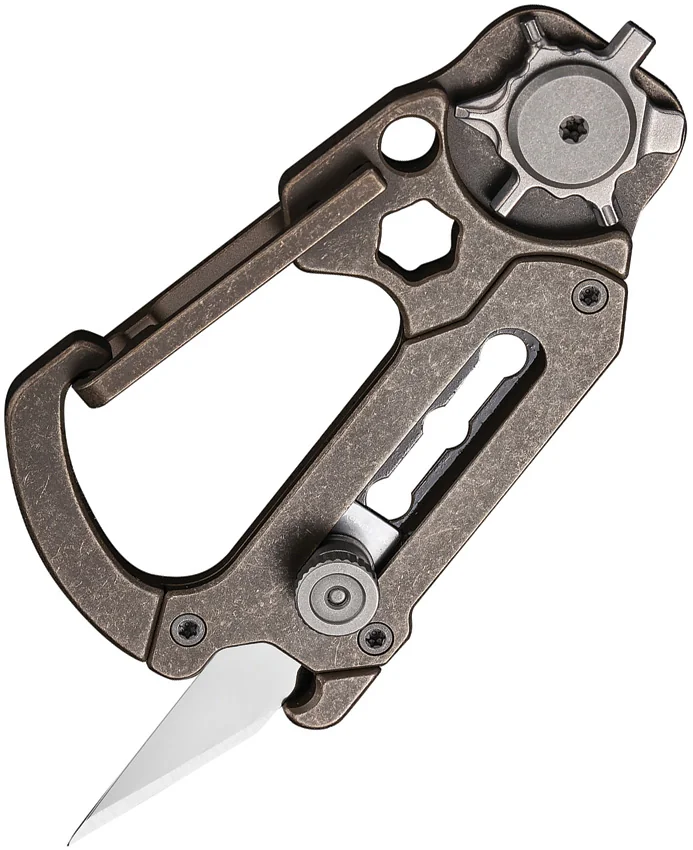 CIVIVI Polymorph Carabiner Multi-Tool Bronze Titanium (2.8")