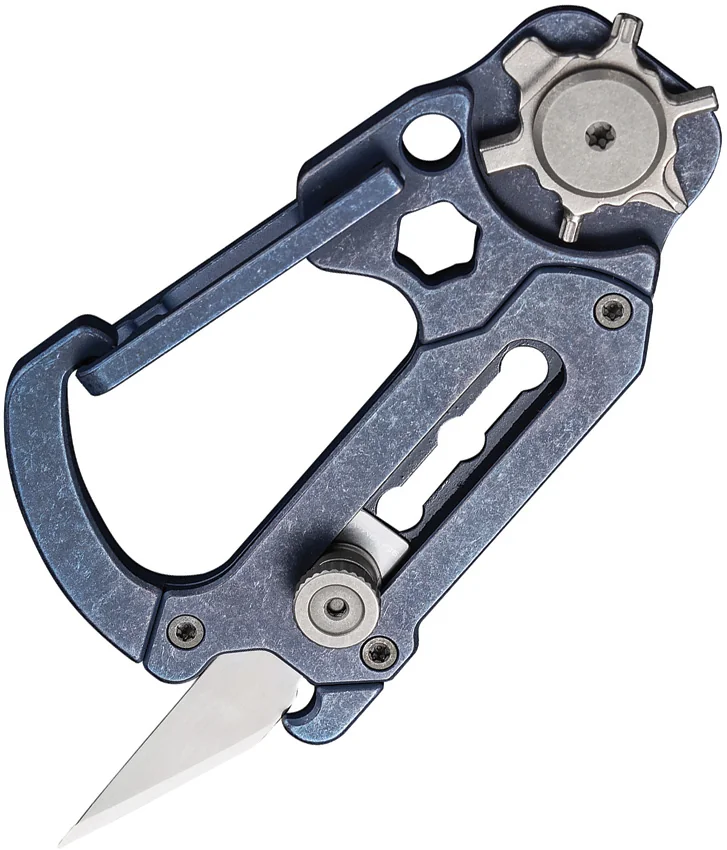 CIVIVI Polymorph Carabiner Multi-Tool Blue Titanium (2.8")