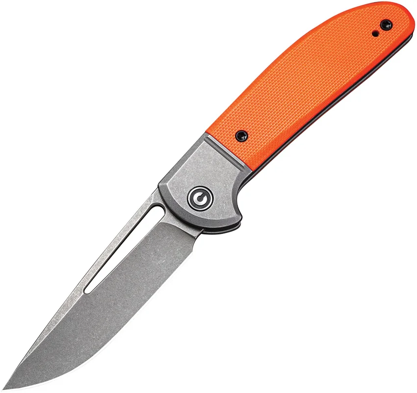 CIVIVI Trailblazer Slip Joint Knife Orange G10 (3" Stonewash) C2018A