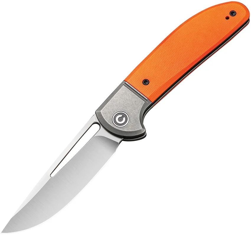 CIVIVI Trailblazer XL Slip Joint Knife Orange G10 (3.5" Stonewash) C2101B