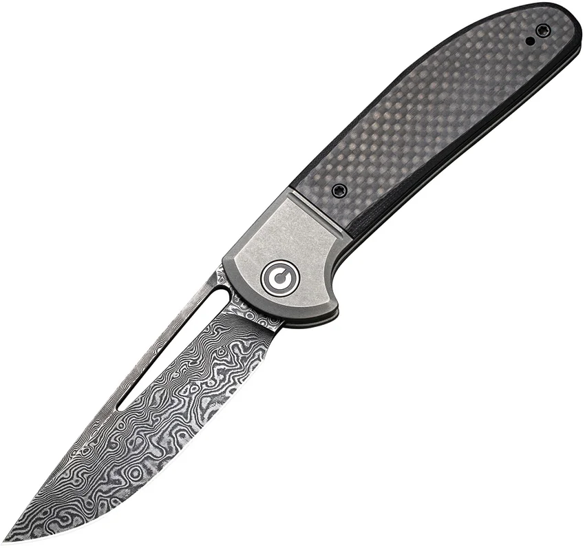 CIVIVI Trailblazer XL Slip Joint Knife CF Overlay/G-10 (3.5" Damascus)