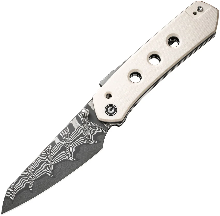 CIVIVI Vision FG Superlock Knife Ivory G-10 (3.5" Damascus) C22036-DS1