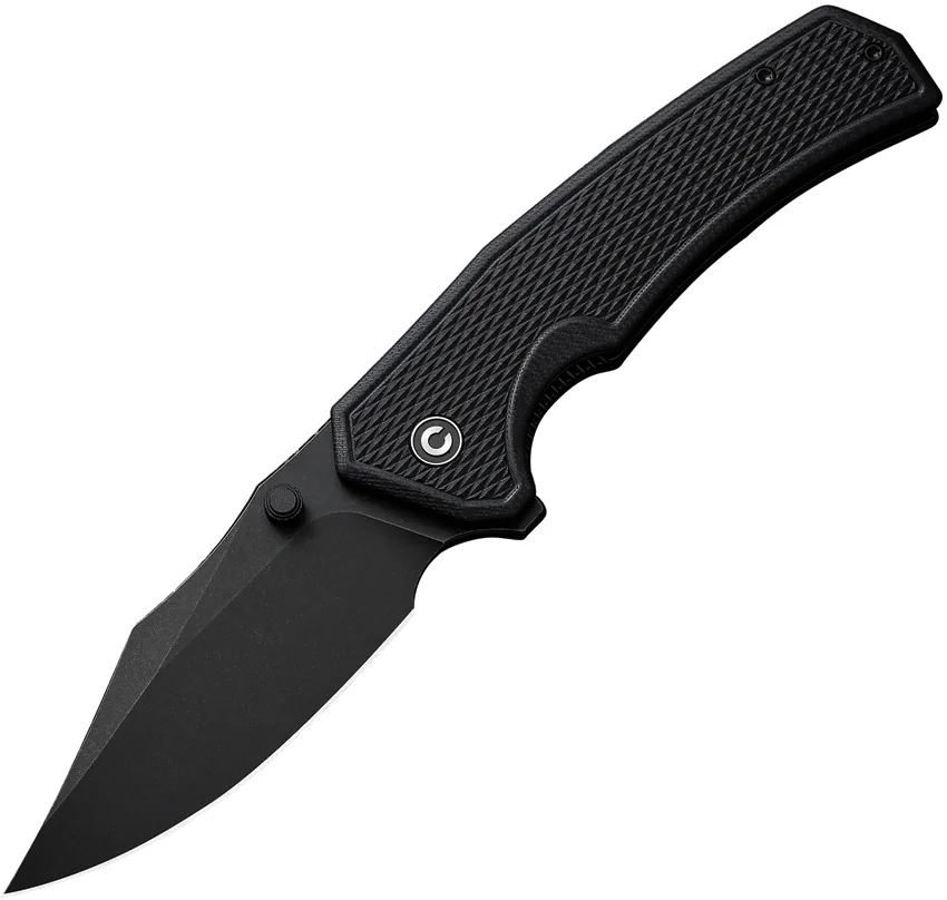 CIVIVI Vexillum Clip Point Liner Lock Knife Black G-10 (3.8" Black SW)