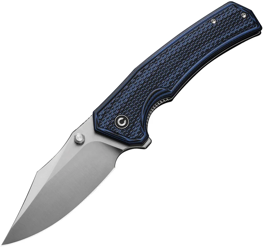 CIVIVI Vexillum Clip Point Liner Lock Knife Black/Blue G-10 (3.8" Satin)
