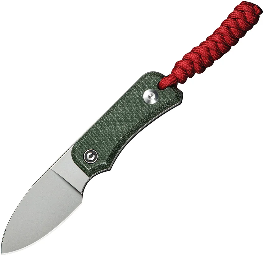 CIVIVI Baby Banter Fixed Blade Knife Green Canvas Micarta (2.4" SW) C23045-2