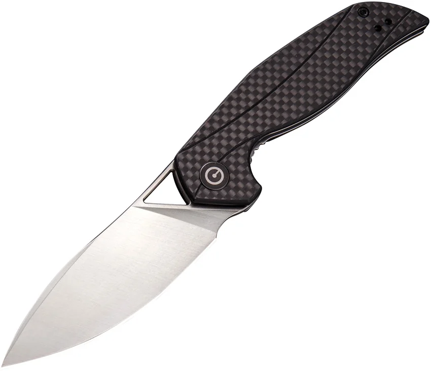 CIVIVI Isham Anthropos Flipper Knife Black/Carbon Fiber (3.25" Satin) C903C
