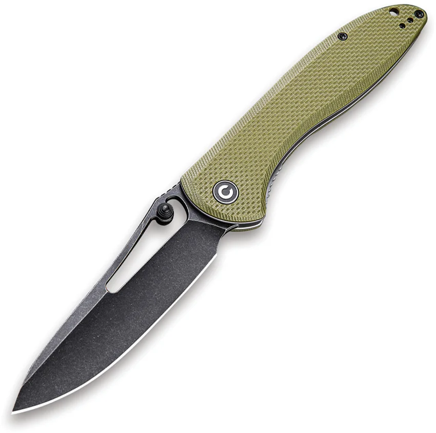 CIVIVI Picaro Liner Lock Knife OD Green G-10 (3.94" Black Stonewash)