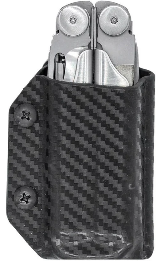 Clip & Carry Leatherman Wave / Wave+ Sheath - Black Carbon Fiber Print Kydex