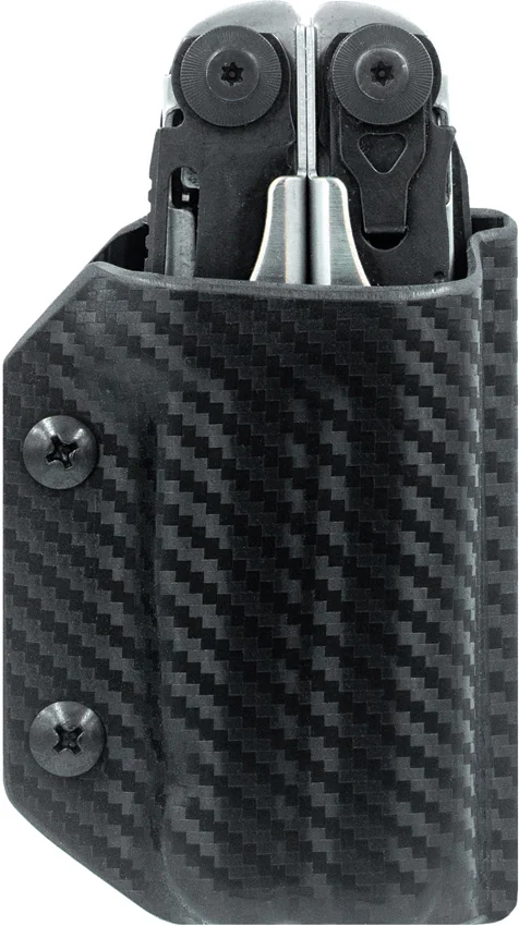Clip & Carry Leatherman Surge Sheath - Black CF Print Kydex