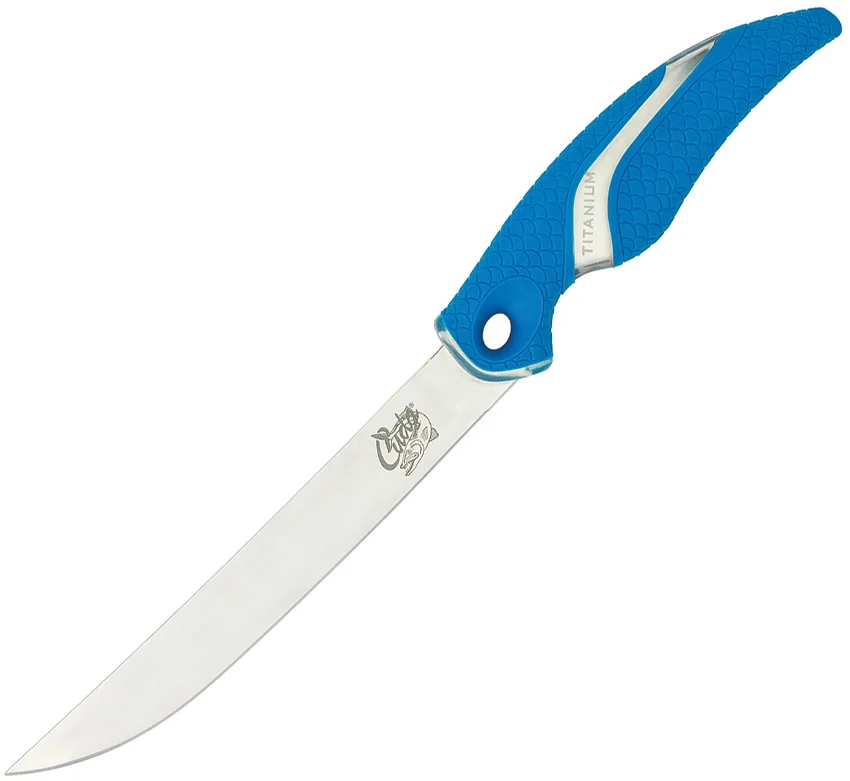 Camillus Cuda Flex Fillet Fixed Blade Knife Blue (7" Bead Blast) 18090