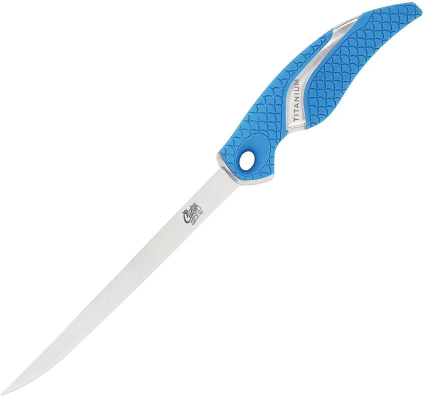 Camillus Cuda Fillet Fixed Blade Knife Blue (7" Bead Blast) 18124