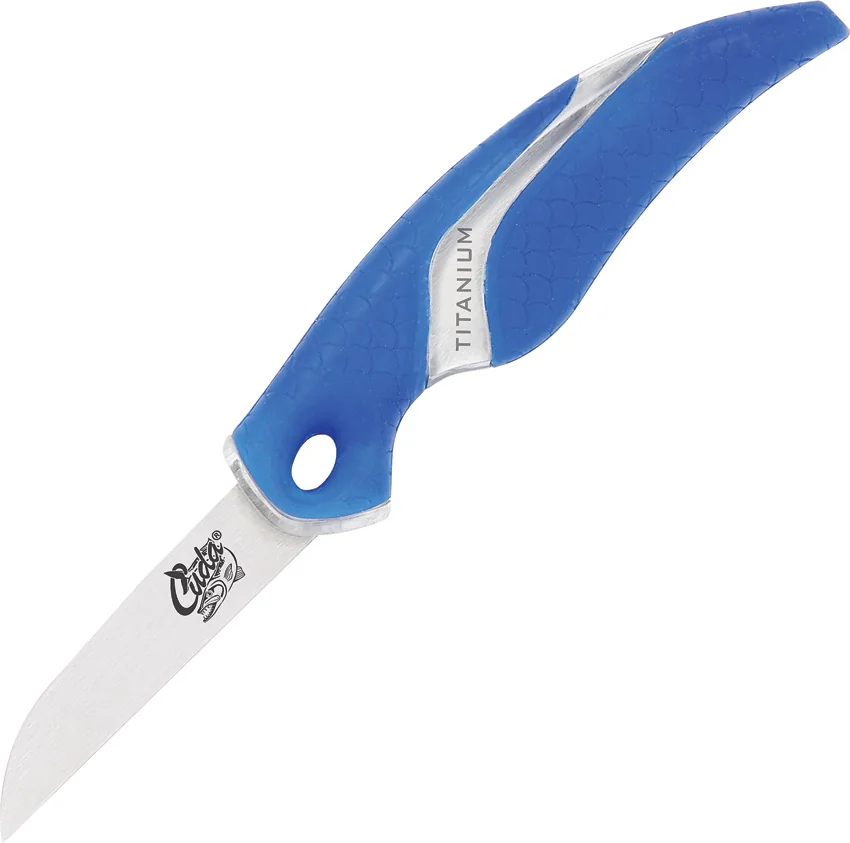 Camillus Cuda Bait Fixed Blade Knife Blue (2.375" Bead Blast) 18834